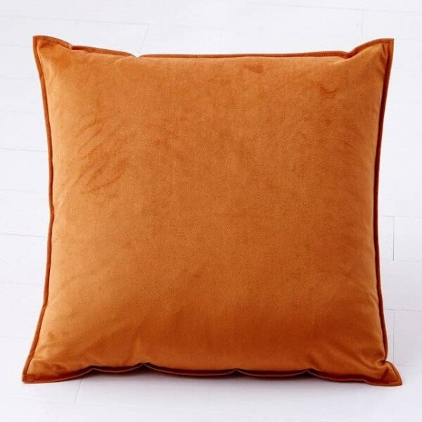 Solid Color Square Soft Velvet Sofa Bed Throw Pillow Cover